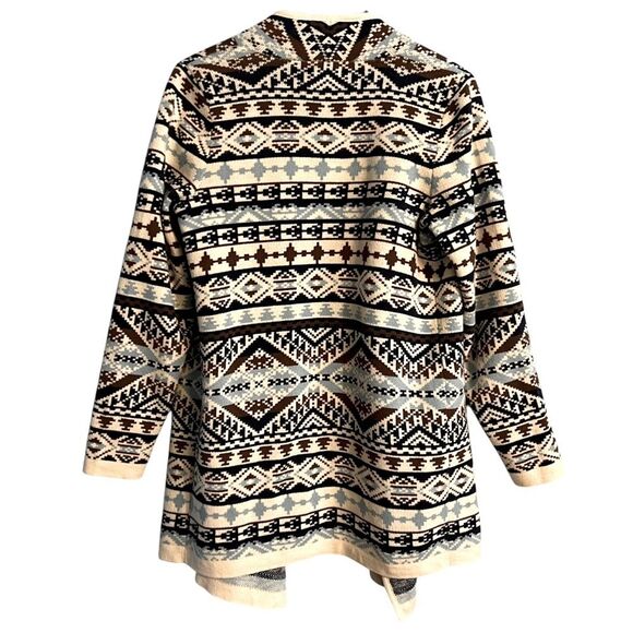 Lucky Brand Open-Front Aztec Print Cardigan Women’s Sz Medium - Picture 4 of 14
